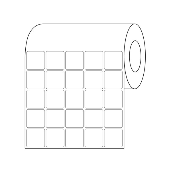 Xylene Resistant Slide Label, 7/8" x 7/8", 5 Across White